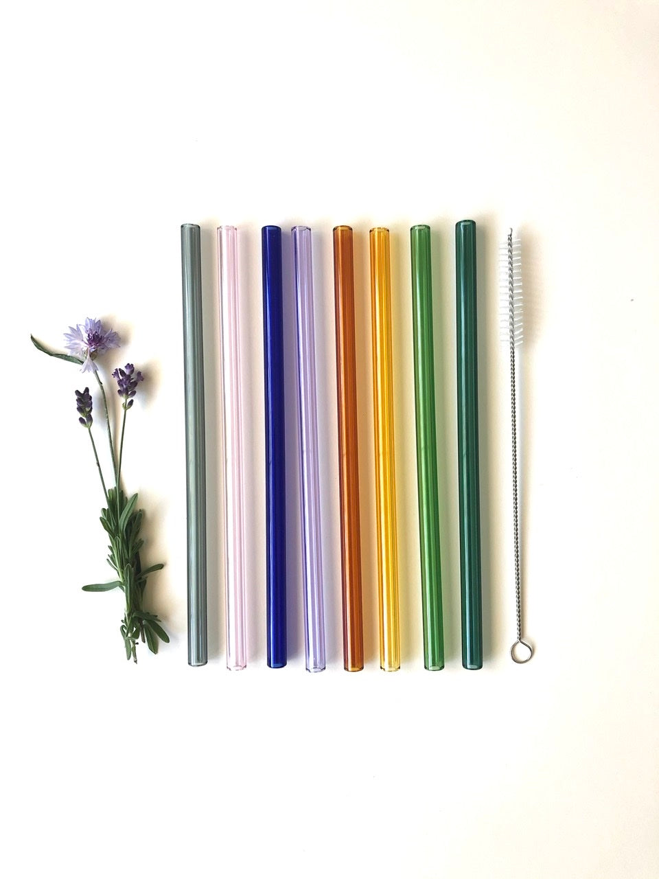 Glass Cocktail Straws - Lavender – Brook Drabot Glass